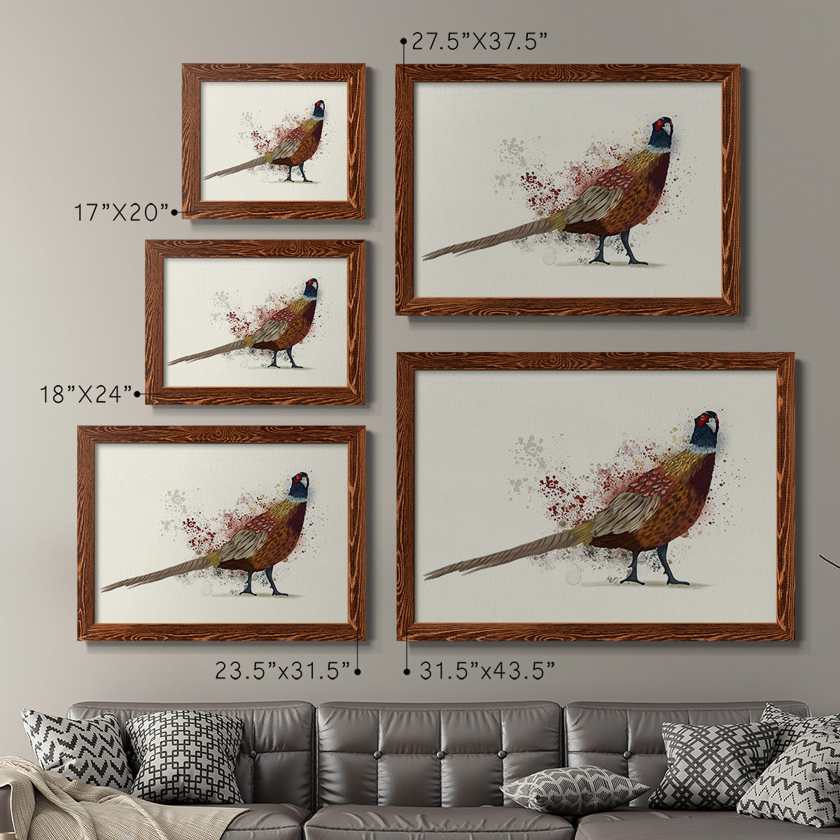 Pheasant Splash 2-Premium Framed Canvas - Ready to Hang