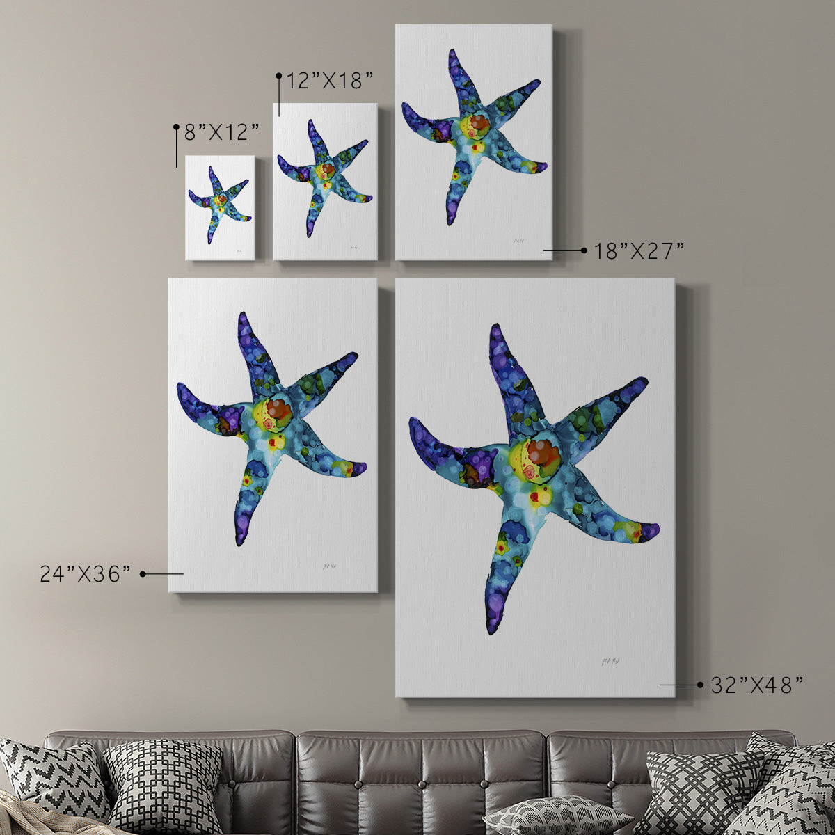 Sea Star Premium Gallery Wrapped Canvas - Ready to Hang