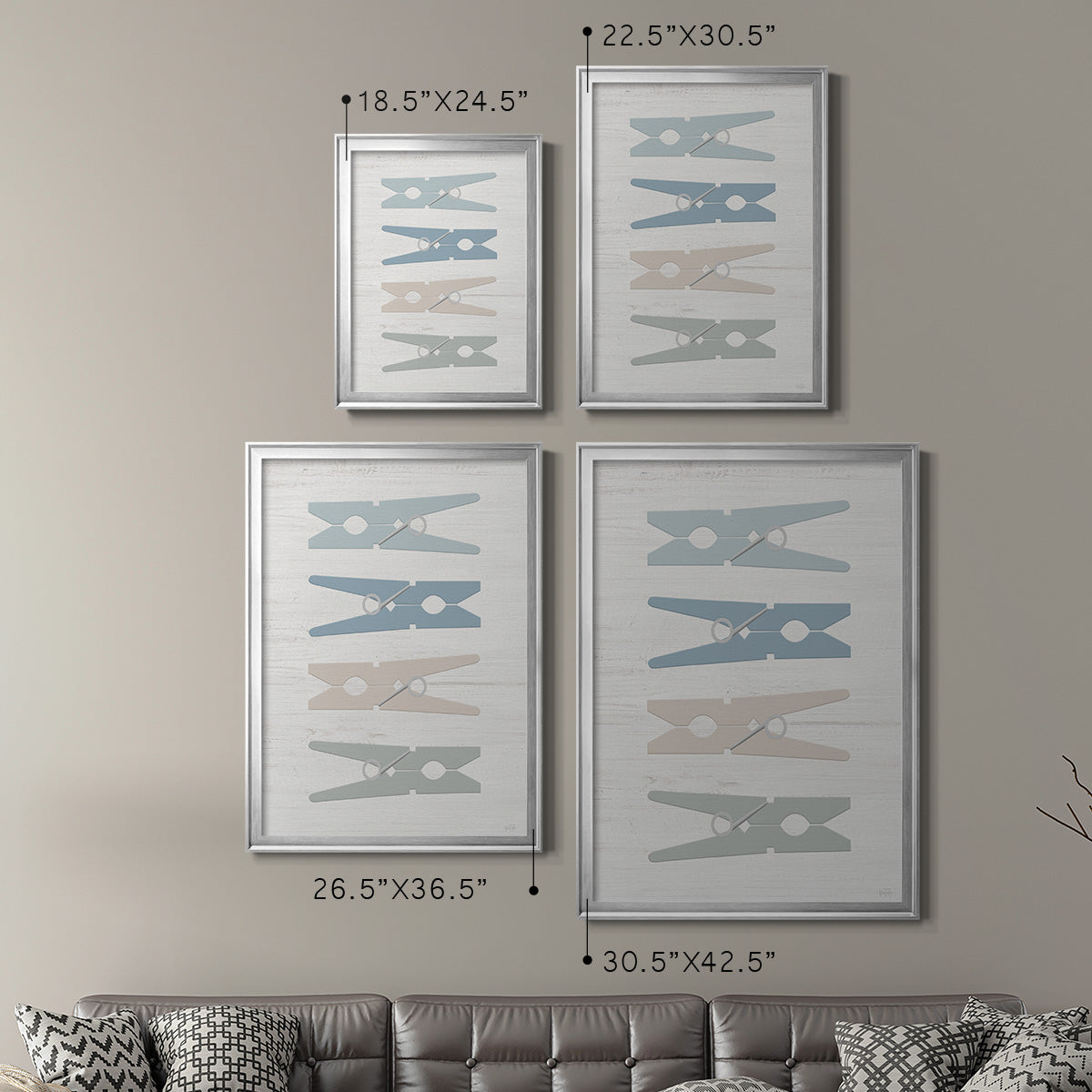 Laundry Pins Premium Framed Print - Ready to Hang