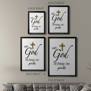All Things Possible Gold Premium Framed Print - Ready to Hang