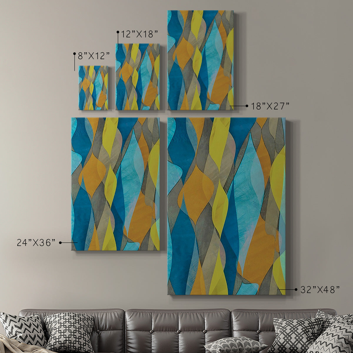Colorful Cascade I Premium Gallery Wrapped Canvas - Ready to Hang
