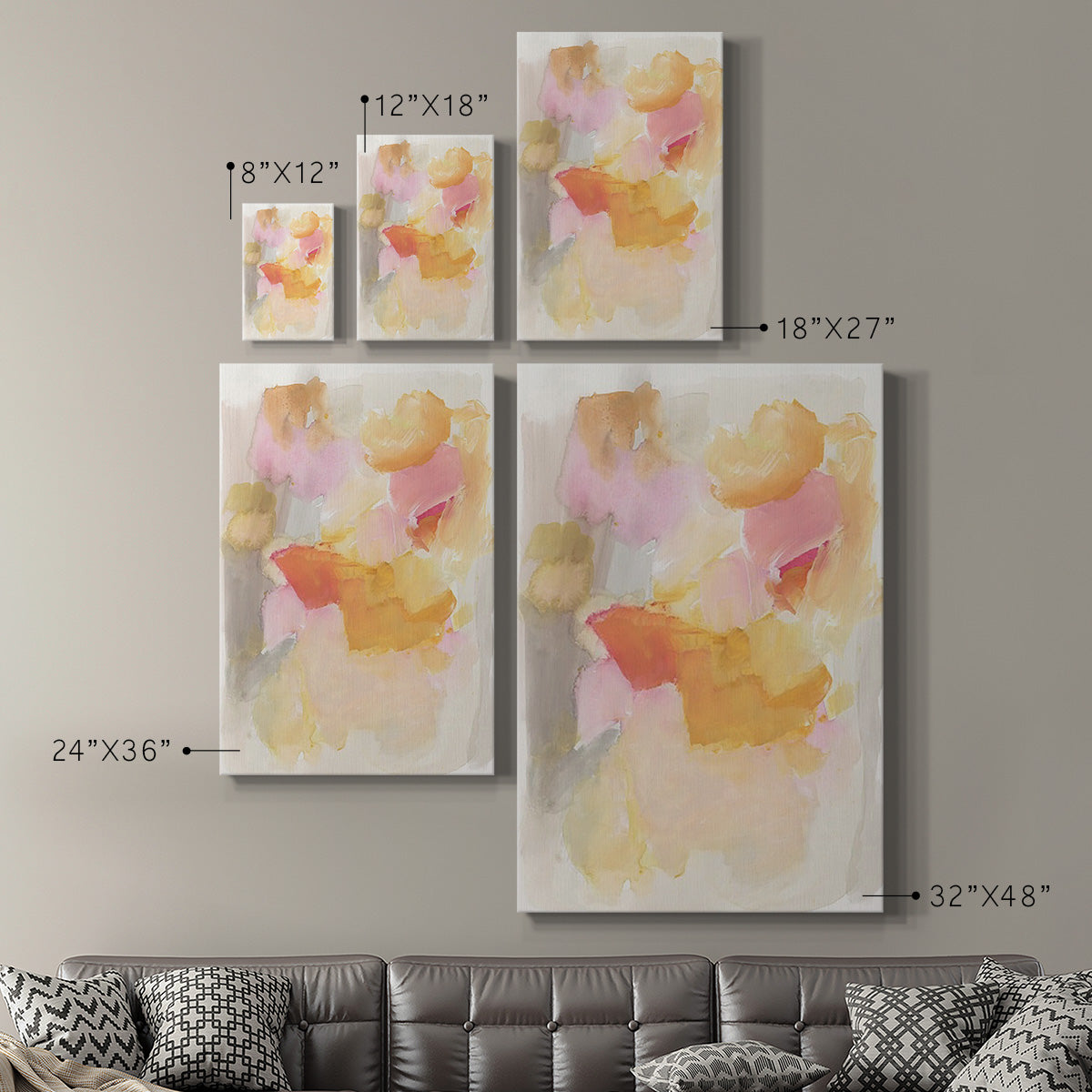 Warm Petals I Premium Gallery Wrapped Canvas - Ready to Hang