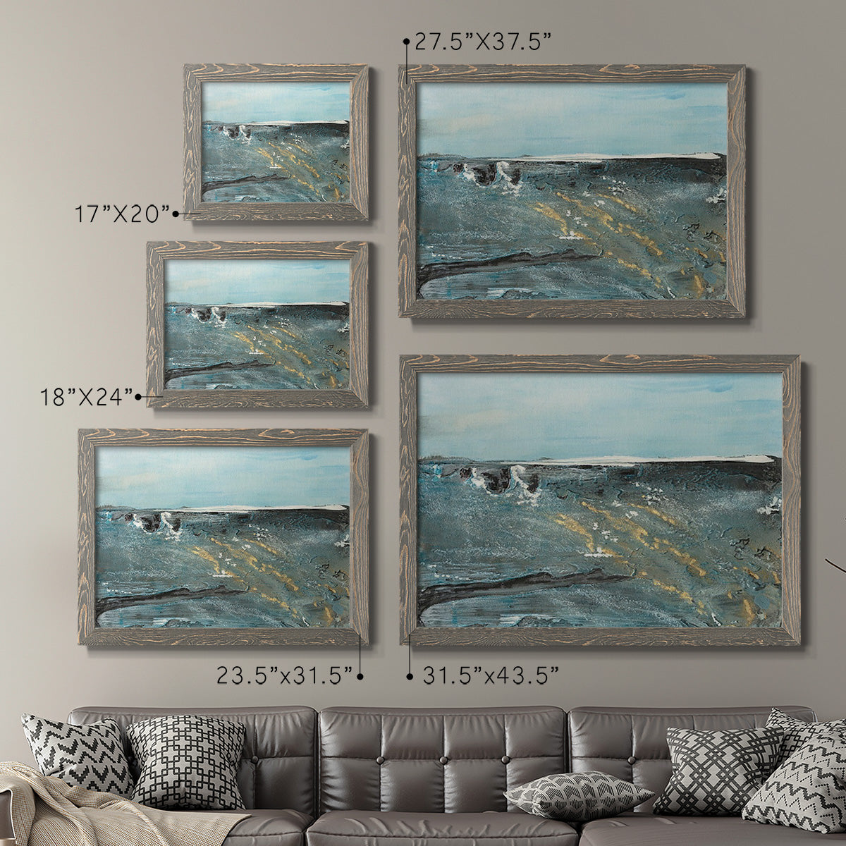 Flow of Love in Ocean II-Premium Framed Canvas - Ready to Hang