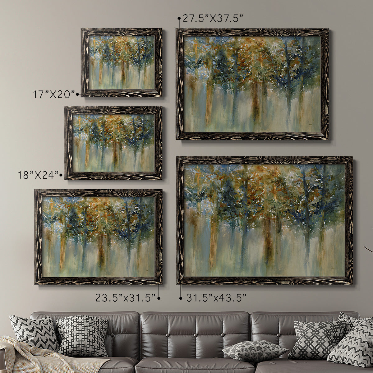 Rustic Leaves II-Premium Framed Canvas - Ready to Hang