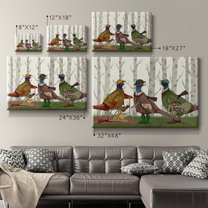 Pheasant Shooting Party Group 1 Premium Gallery Wrapped Canvas - Ready to Hang