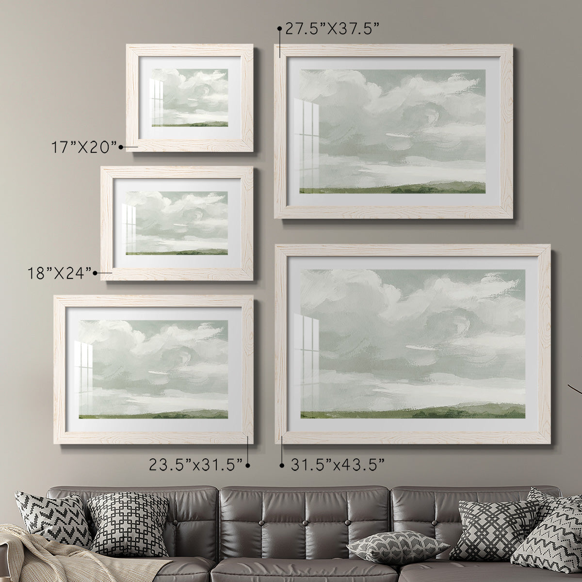 Gray Stone Sky III-Premium Framed Print - Ready to Hang