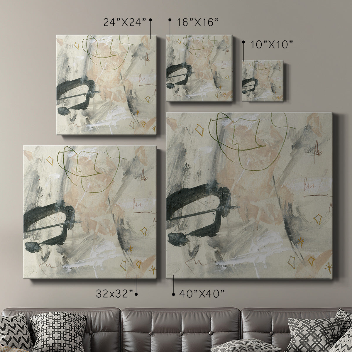 Winking Stars I-Premium Gallery Wrapped Canvas - Ready to Hang