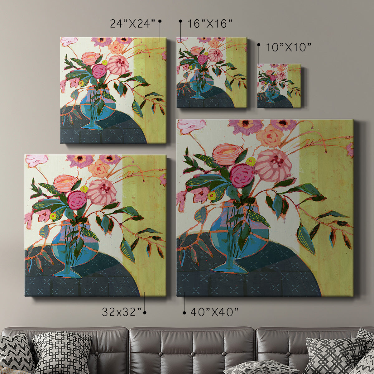 Fanciful Flowers I -Premium Gallery Wrapped Canvas - Ready to Hang