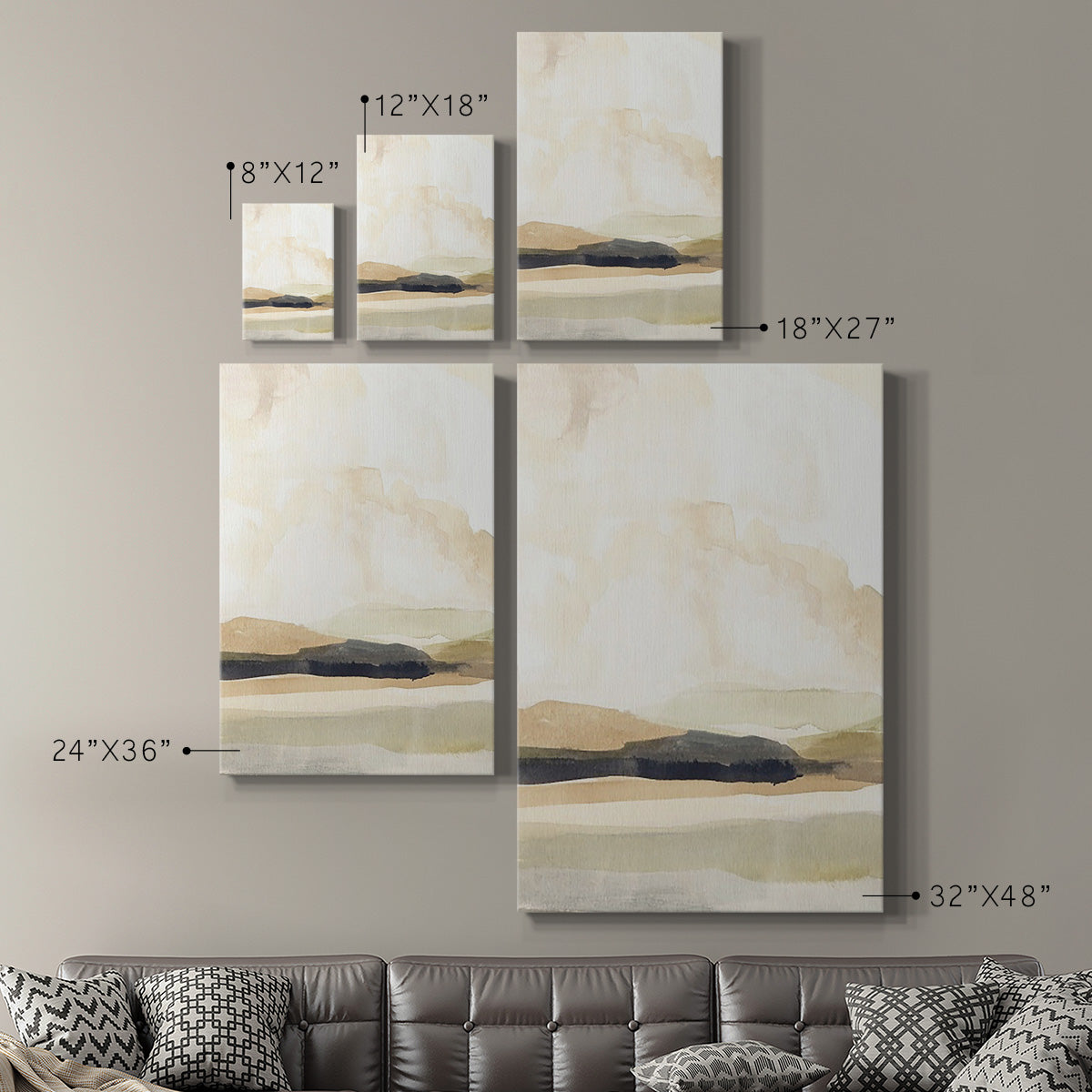 Slate Movement I Premium Gallery Wrapped Canvas - Ready to Hang