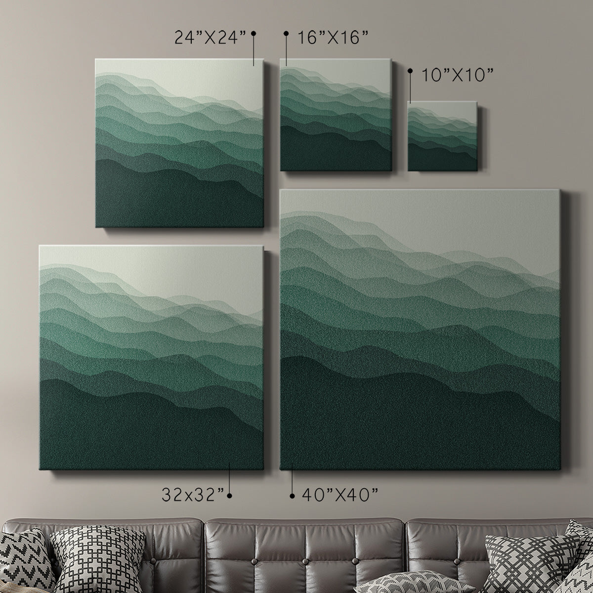 Gradient Scape III-Premium Gallery Wrapped Canvas - Ready to Hang