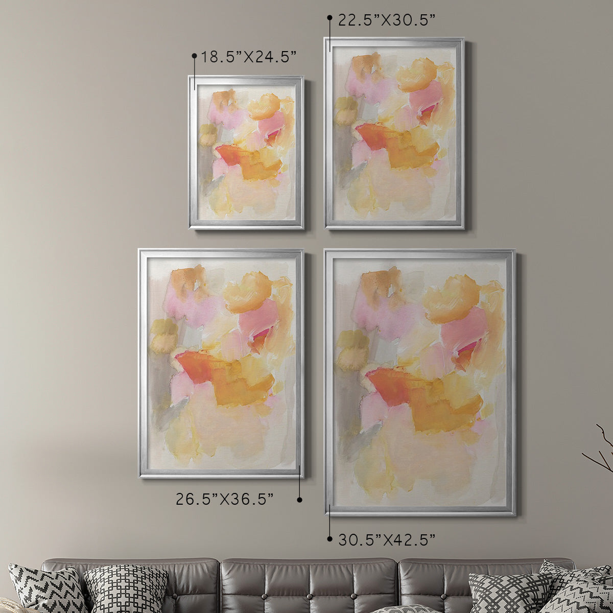 Warm Petals I Premium Framed Print - Ready to Hang