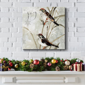 Winter Birds Peace-Premium Gallery Wrapped Canvas - Ready to Hang