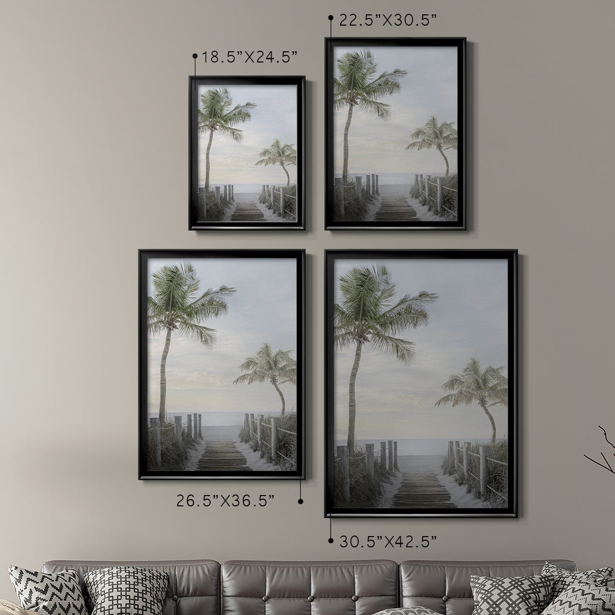 Palm Walk Premium Framed Print - Ready to Hang