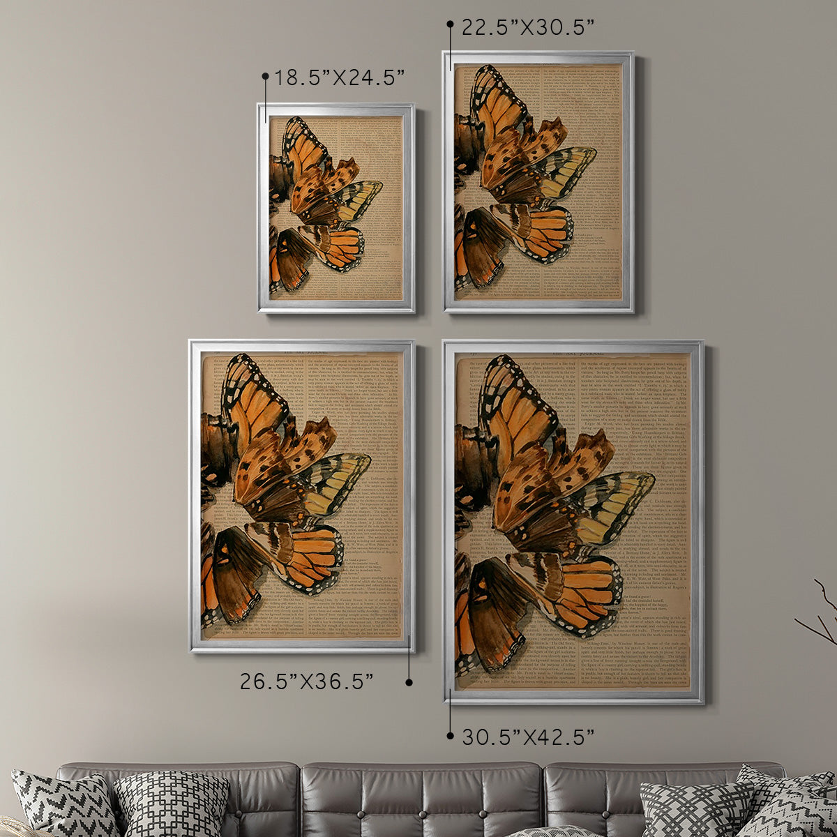 Winged Wreath I Premium Framed Print - Ready to Hang