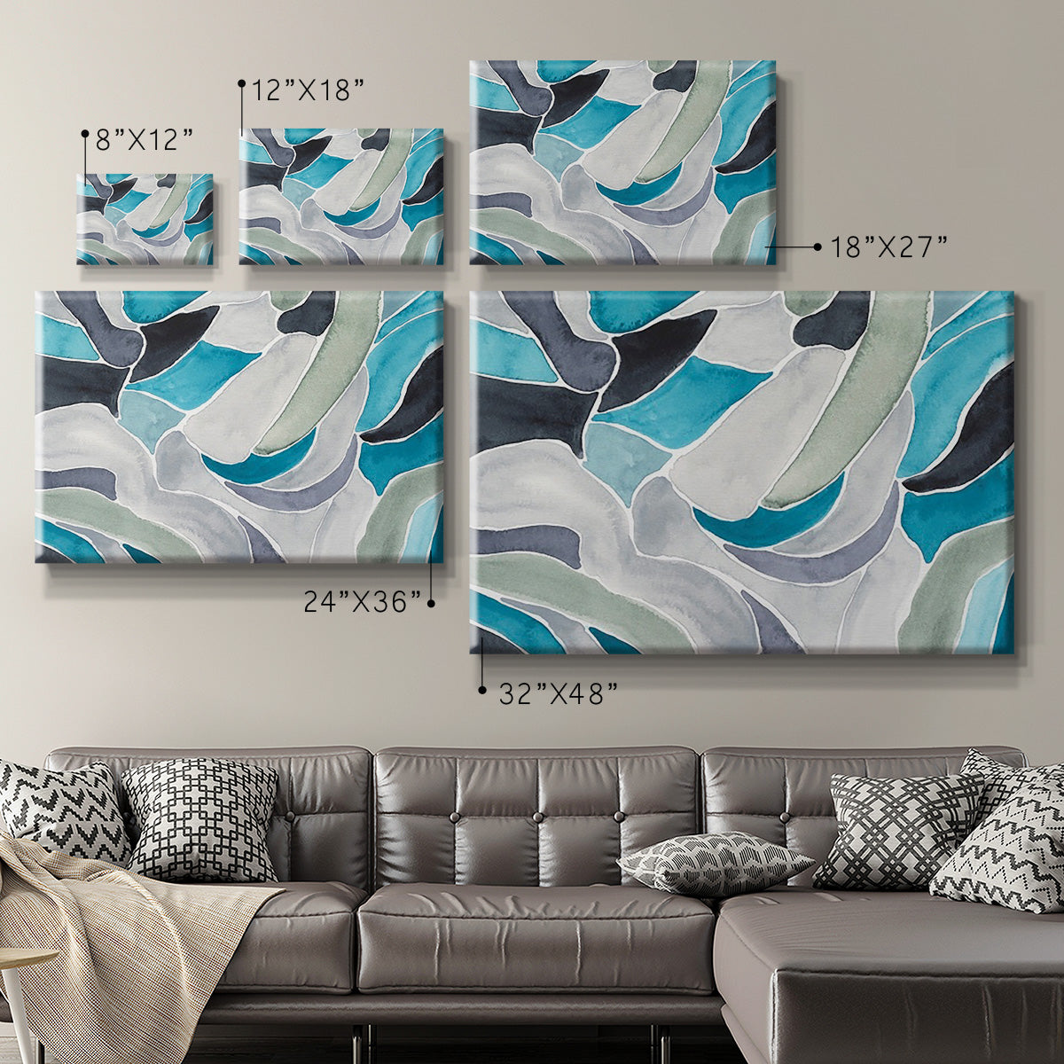 Subtle Billows I Premium Gallery Wrapped Canvas - Ready to Hang