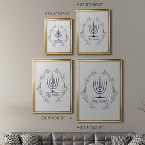 Happy Hanukkah II Premium Framed Print - Ready to Hang