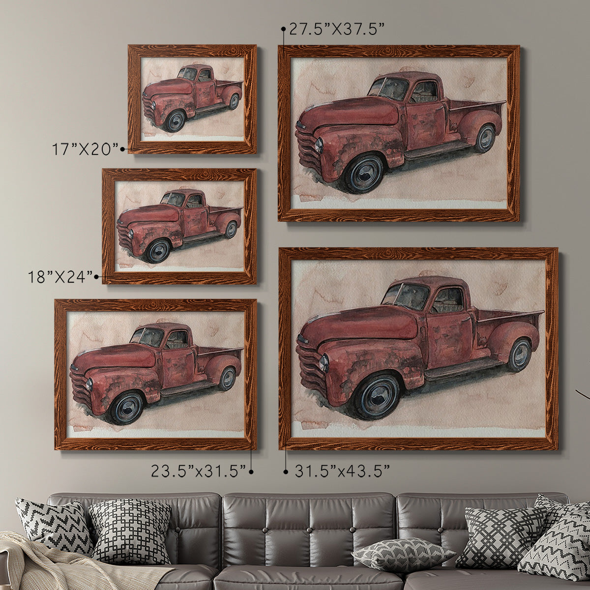 Antique Pickup I-Premium Framed Canvas - Ready to Hang