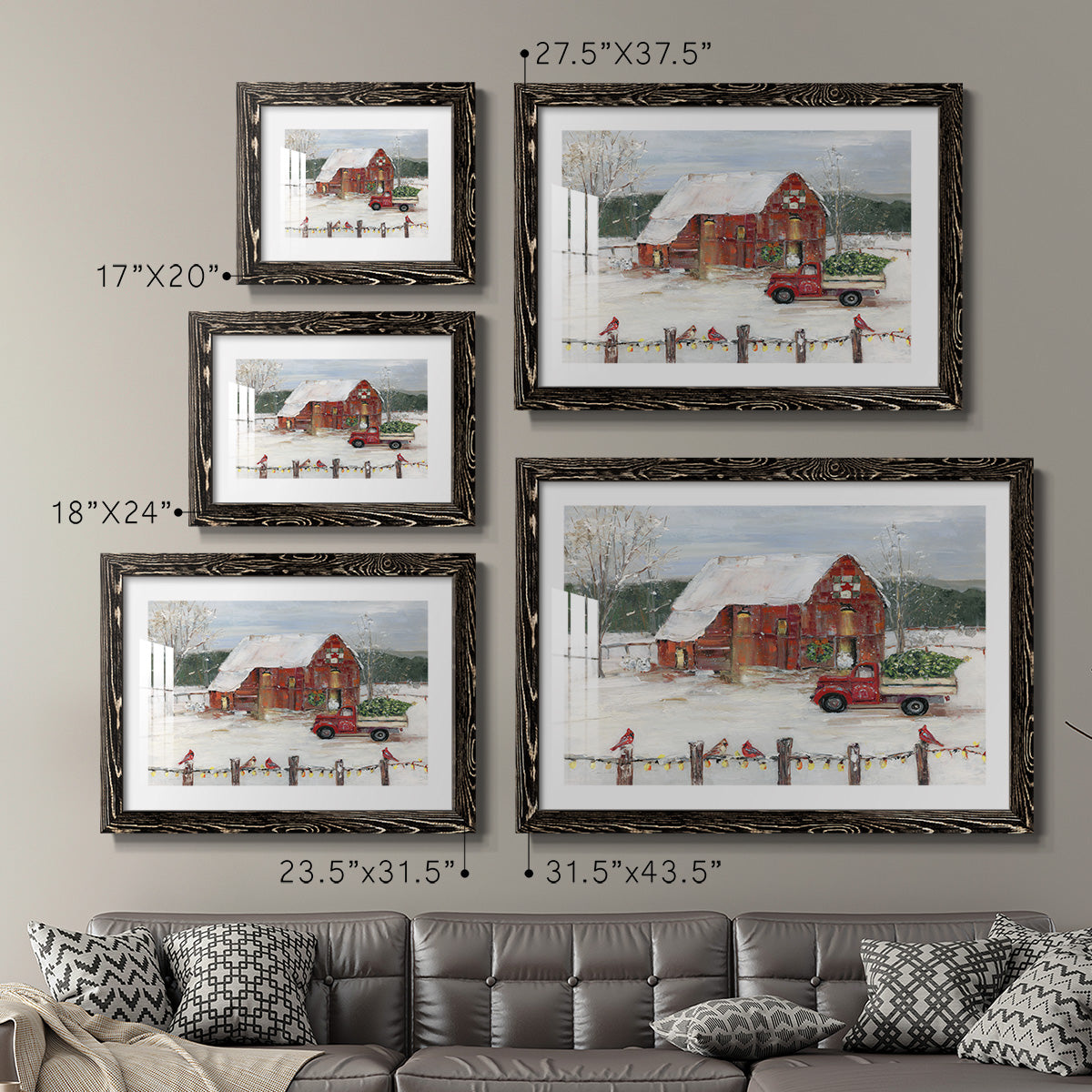 Christmas Farmyard-Premium Framed Print - Ready to Hang