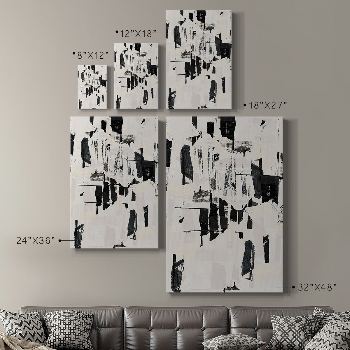 Tiles & Texture Abstract Angles VI Premium Gallery Wrapped Canvas - Ready to Hang