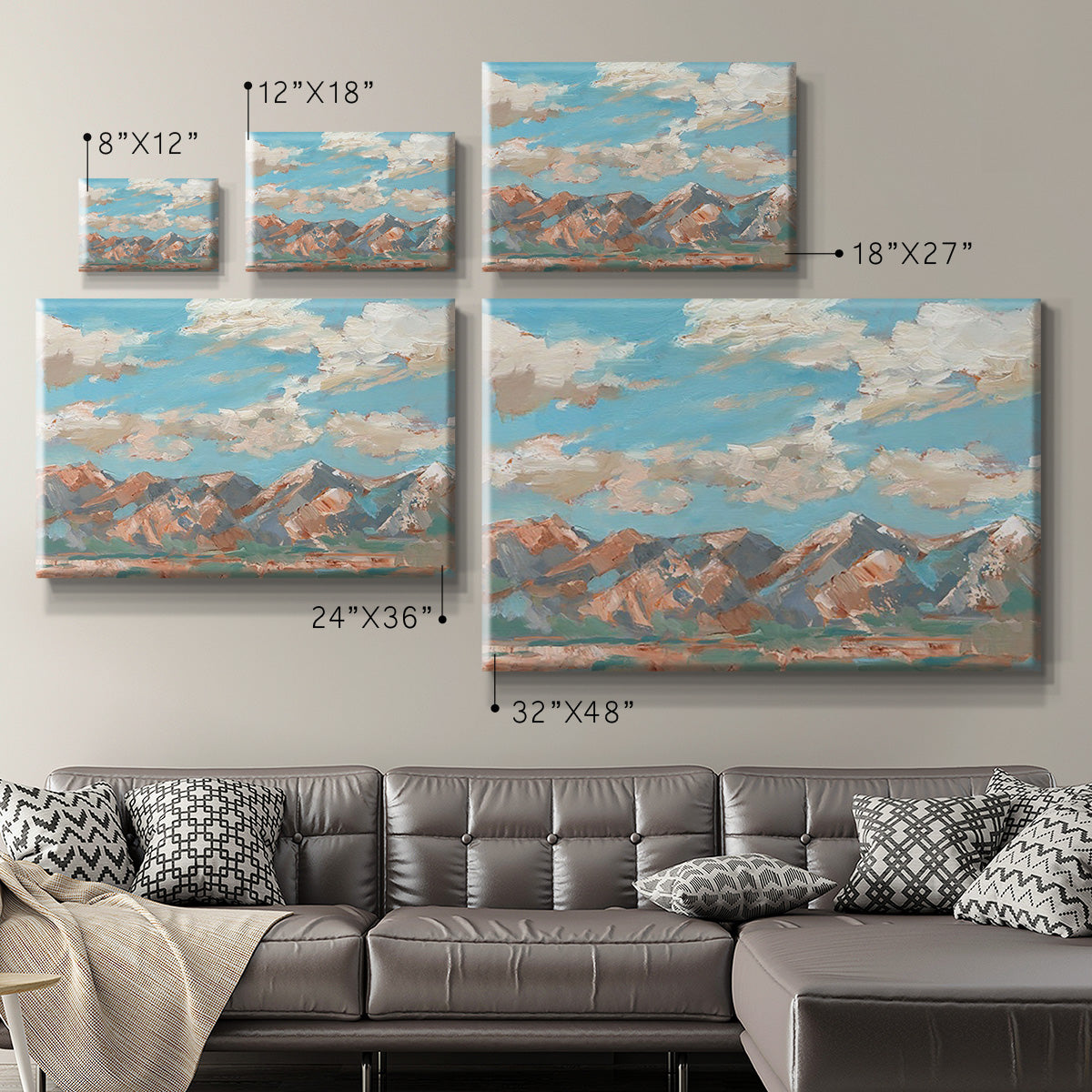 Pastel Western Vista I Premium Gallery Wrapped Canvas - Ready to Hang