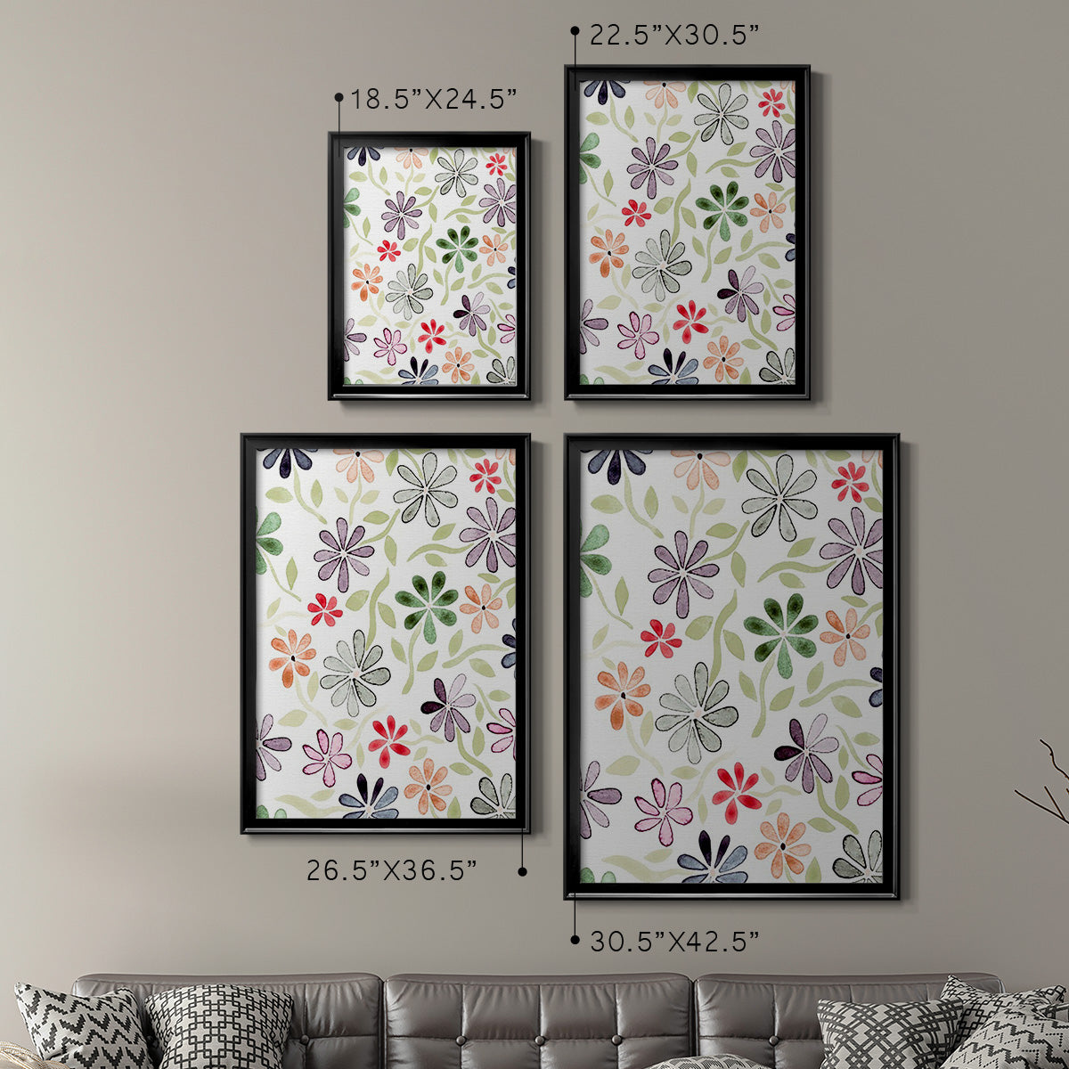 Faded Flowers II Premium Framed Print - Ready to Hang