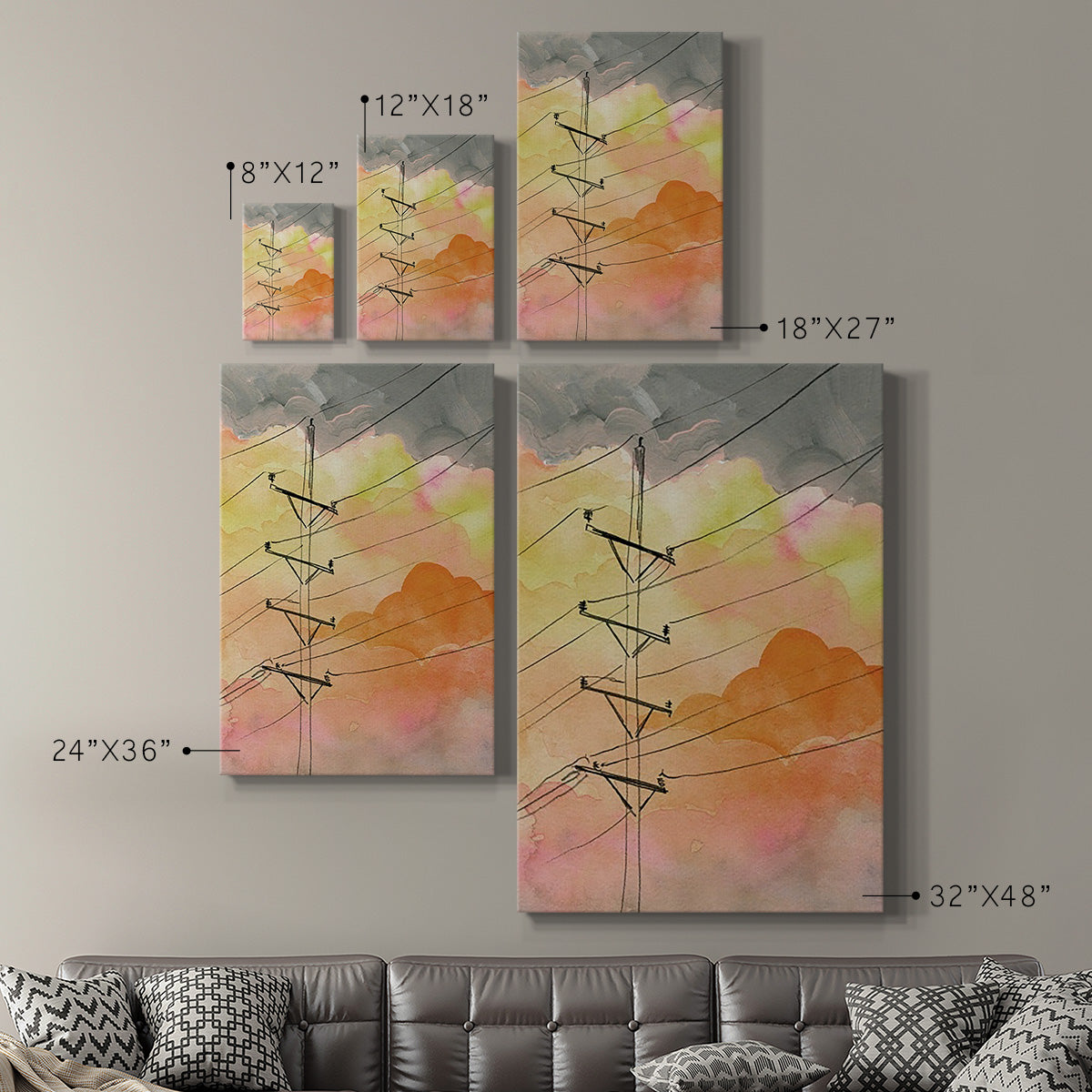 Cloudy Communication I Premium Gallery Wrapped Canvas - Ready to Hang
