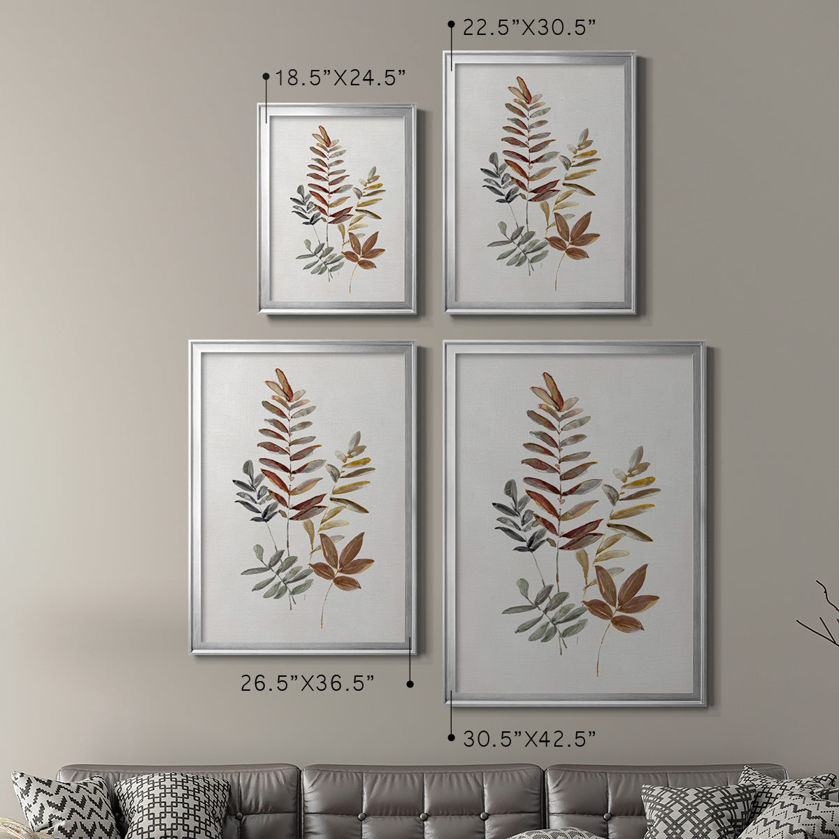 Autumn Leaves I Premium Framed Print - Ready to Hang