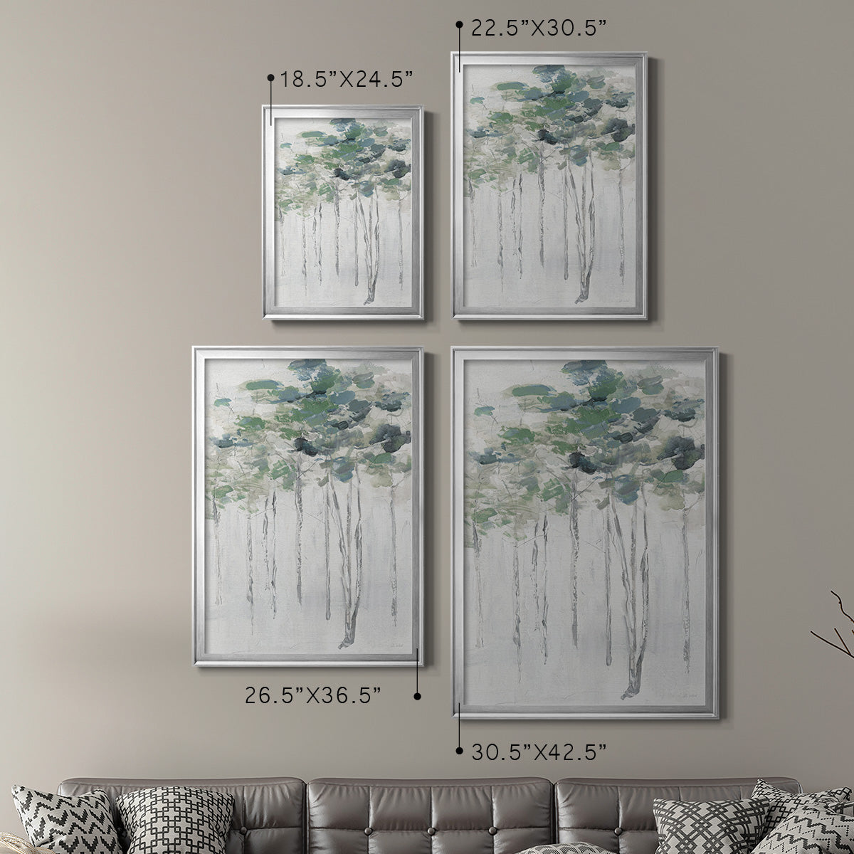Impasto Tree Line II Premium Framed Print - Ready to Hang