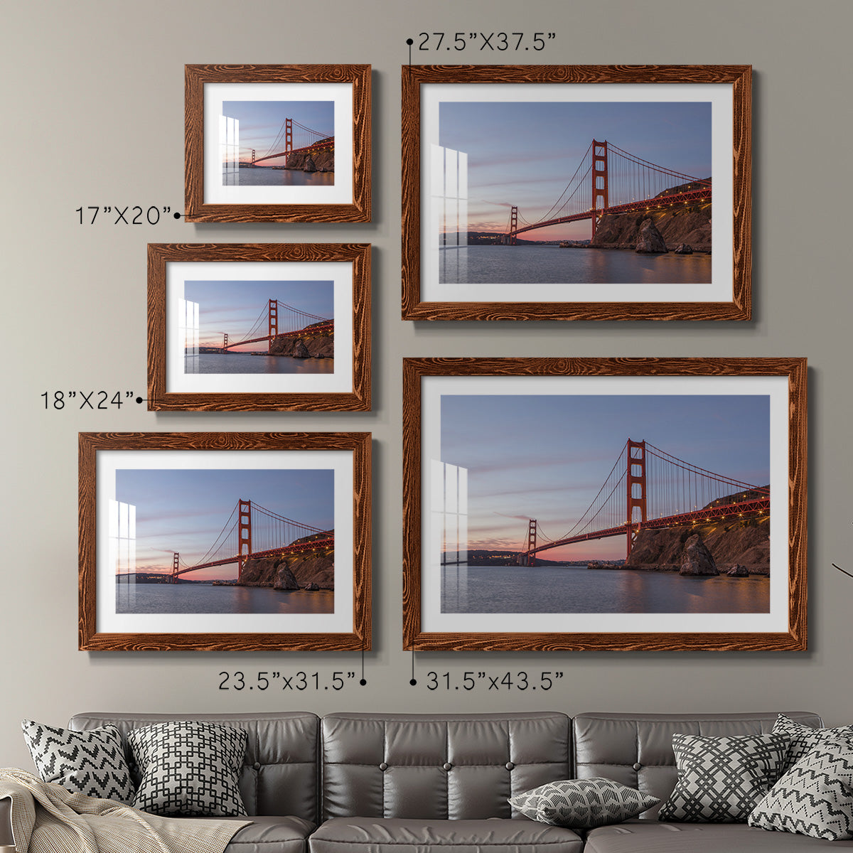 Golden Gate Span-Premium Framed Print - Ready to Hang