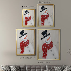 Festive Snowman I Premium Framed Print - Ready to Hang