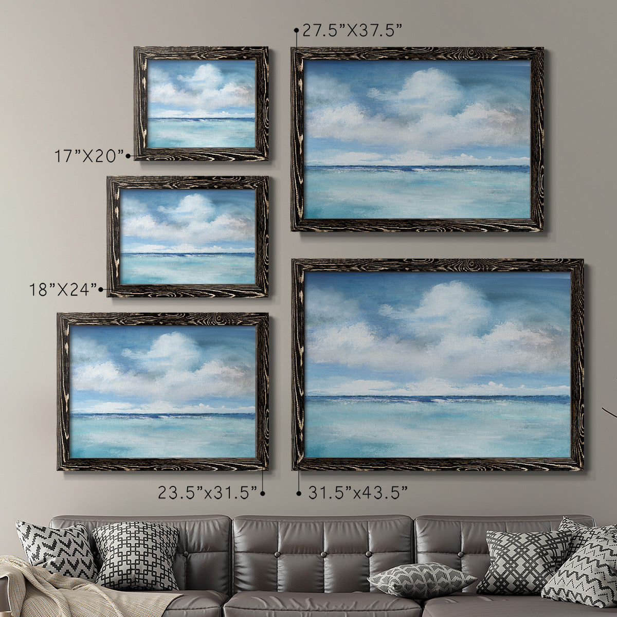 Caribbean Clouds-Premium Framed Canvas - Ready to Hang