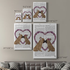 French Kiss and Flower Heart Premium Gallery Wrapped Canvas - Ready to Hang