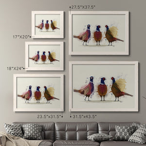 Pheasant Trio-Premium Framed Canvas - Ready to Hang