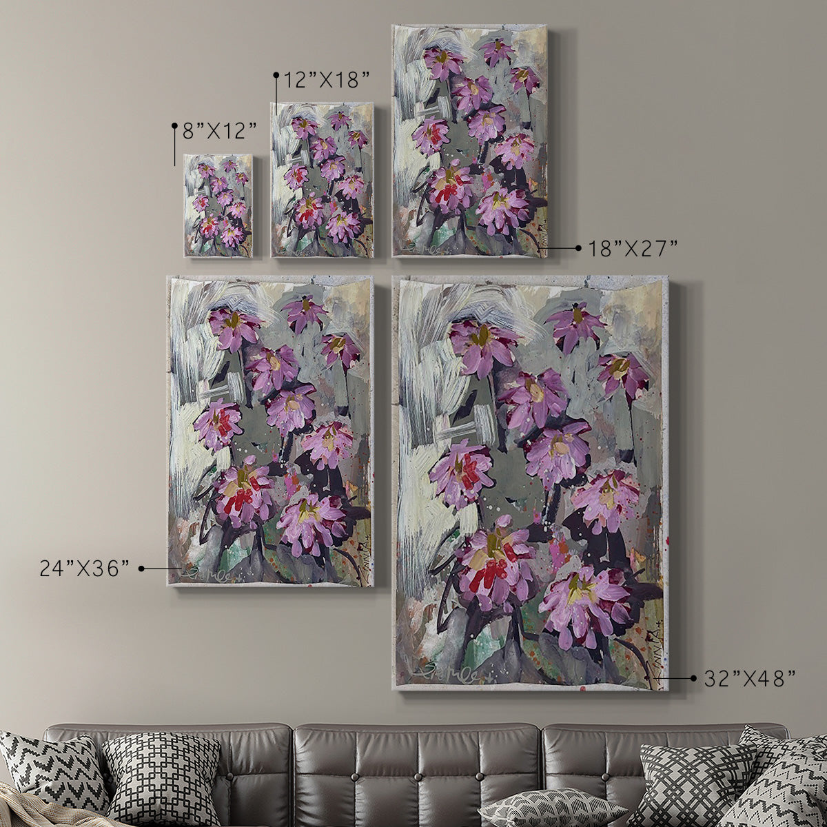 Zinnia II Premium Gallery Wrapped Canvas - Ready to Hang