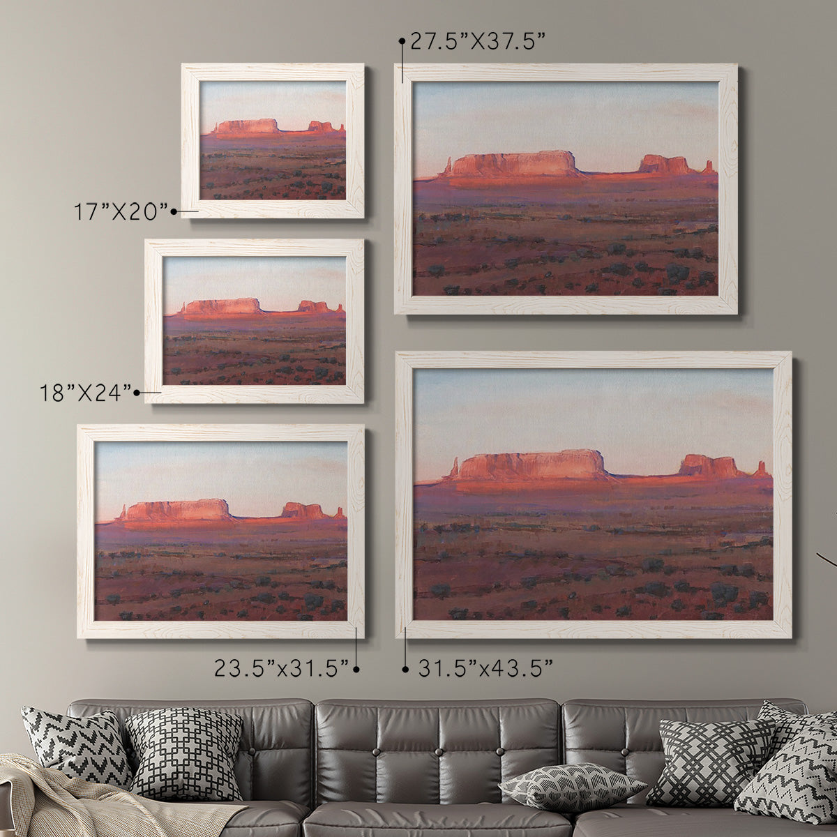 Red Rocks at Dusk I-Premium Framed Canvas - Ready to Hang