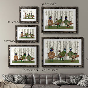 Pheasant Shooting Party Group 2-Premium Framed Print - Ready to Hang