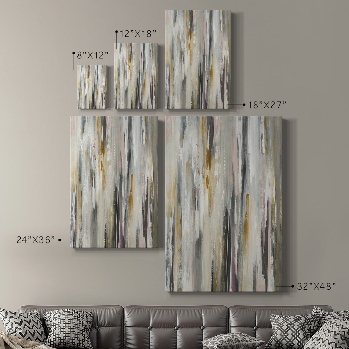 Color Ripple Premium Gallery Wrapped Canvas - Ready to Hang