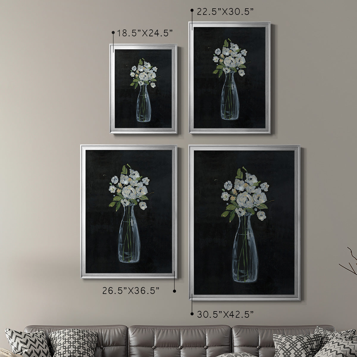 Sophisticated Farm Floral II Premium Framed Print - Ready to Hang