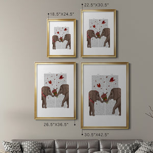 Elephant Bouquet, Portrait Premium Framed Print - Ready to Hang