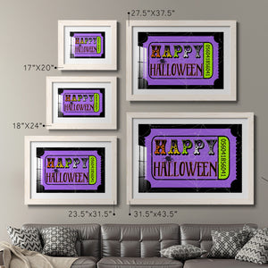 Happy Halloween Ticket-Premium Framed Print - Ready to Hang