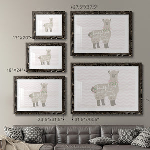 Floral Llama-Premium Framed Print - Ready to Hang