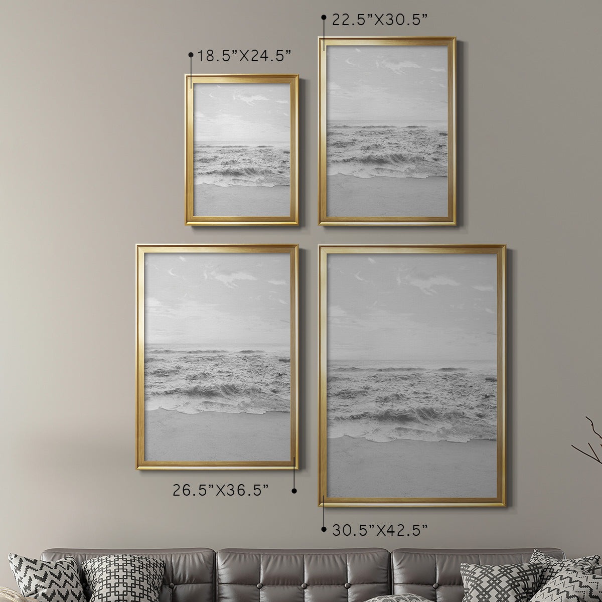 Gentle Tides I Premium Framed Print - Ready to Hang