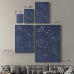 Serve the Lord Floral Sketch Premium Gallery Wrapped Canvas - Ready to Hang