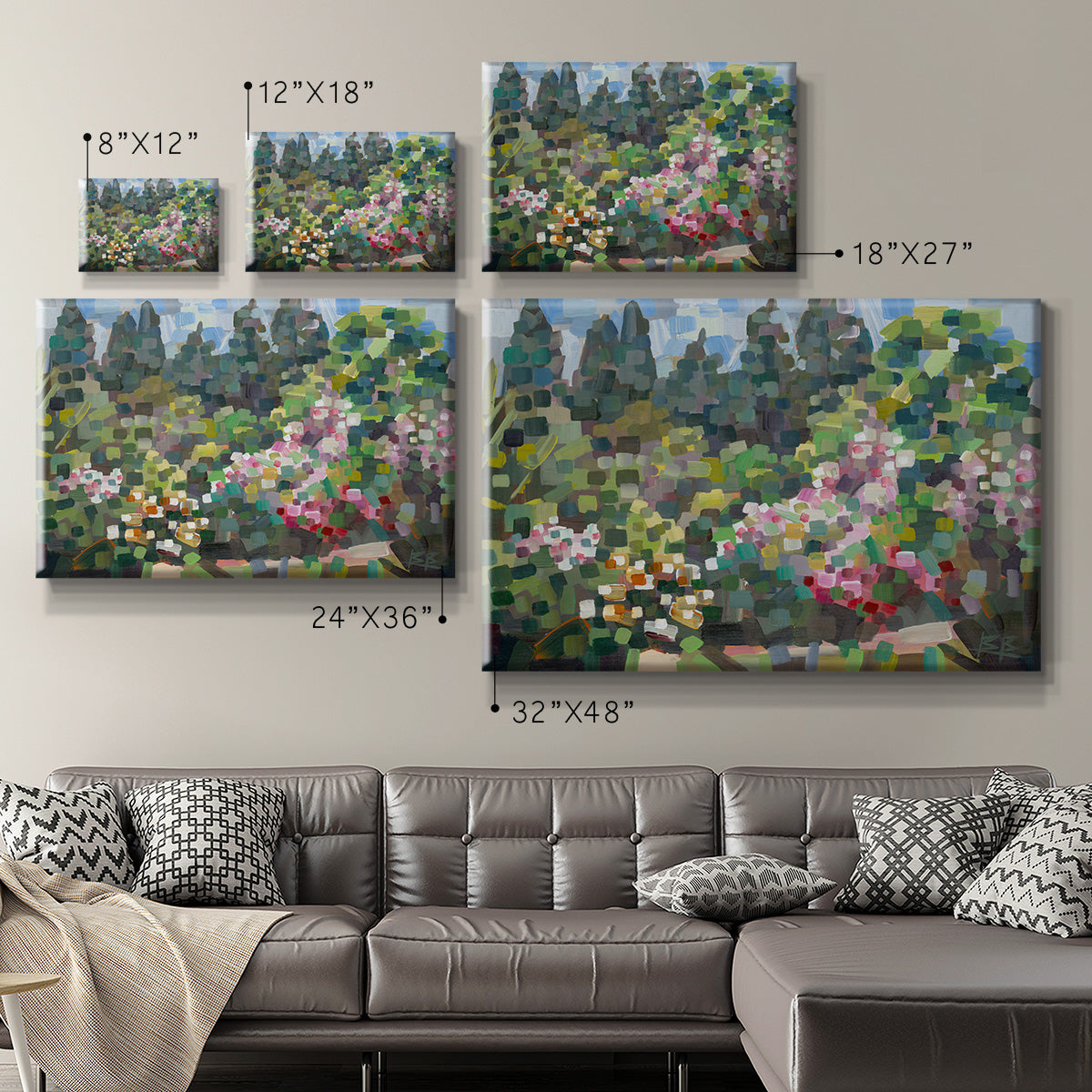 Arboretum in Spring Premium Gallery Wrapped Canvas - Ready to Hang