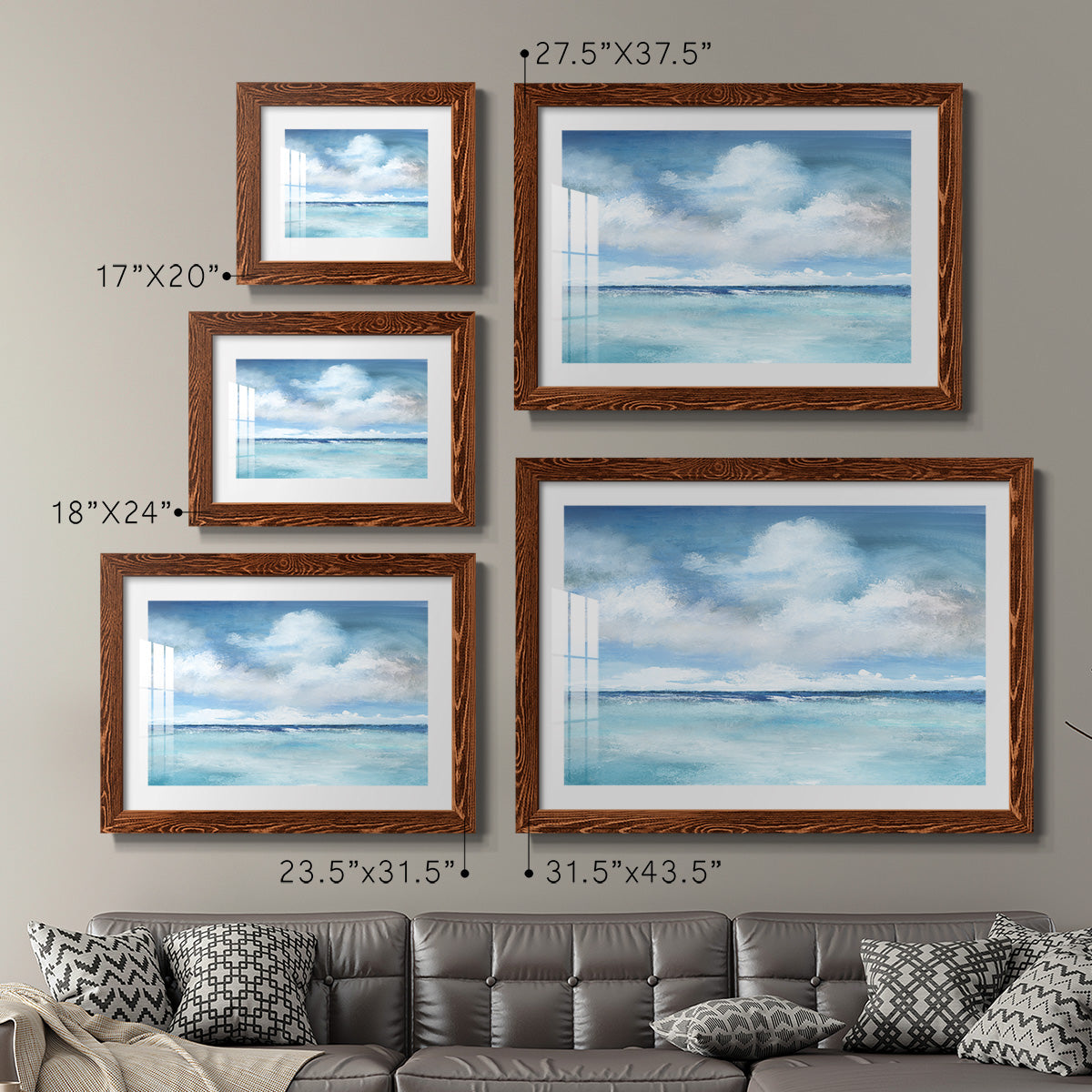 Caribbean Clouds-Premium Framed Print - Ready to Hang