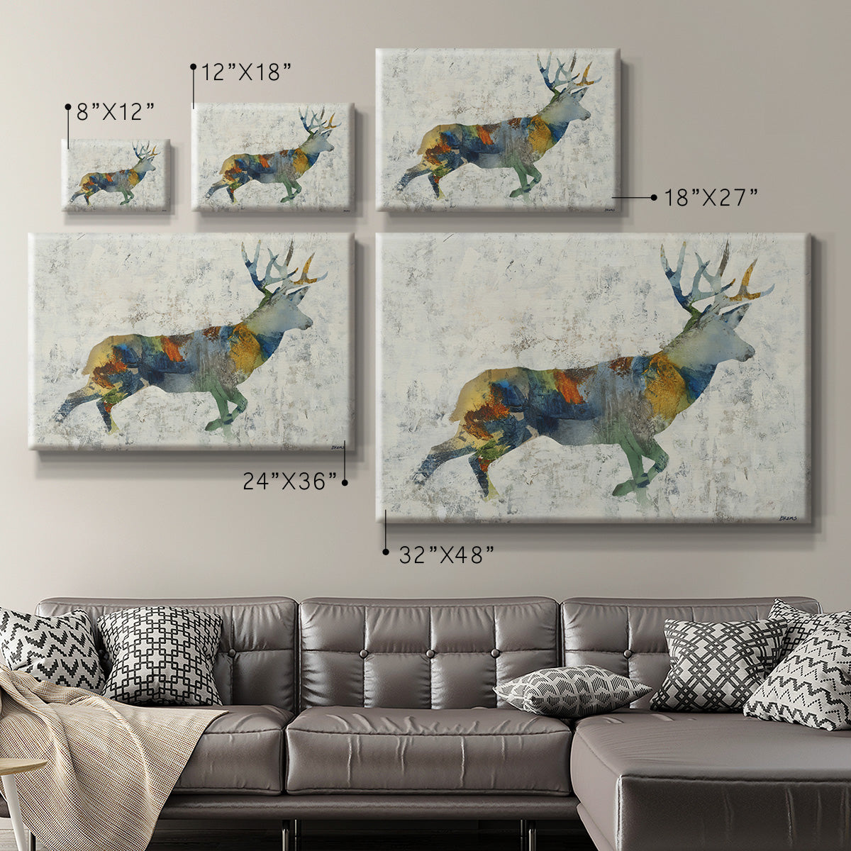 DEER TOTEM Premium Gallery Wrapped Canvas - Ready to Hang