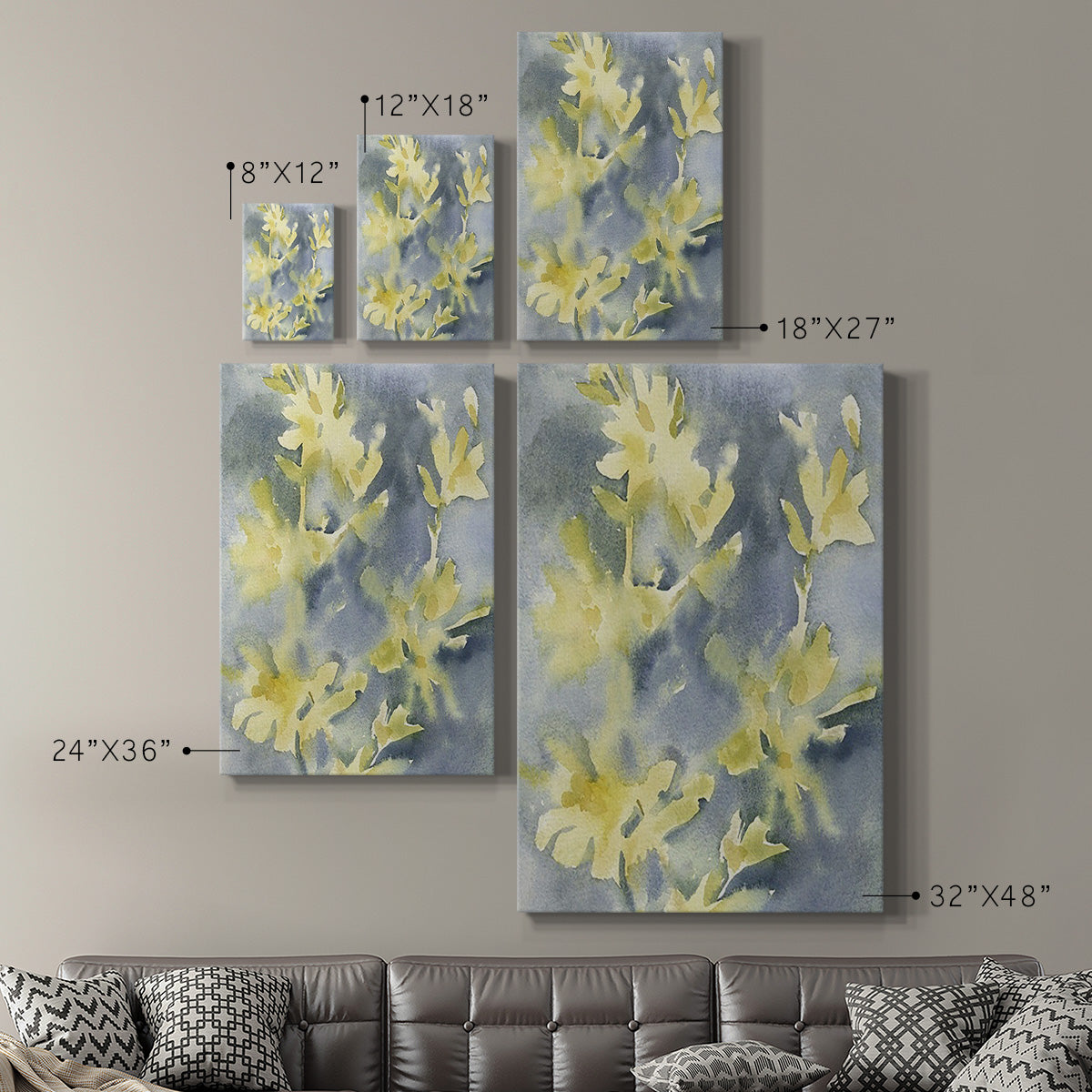 Forsythia Blooms II Premium Gallery Wrapped Canvas - Ready to Hang