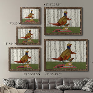 Pheasant Shooting Party 4-Premium Framed Canvas - Ready to Hang