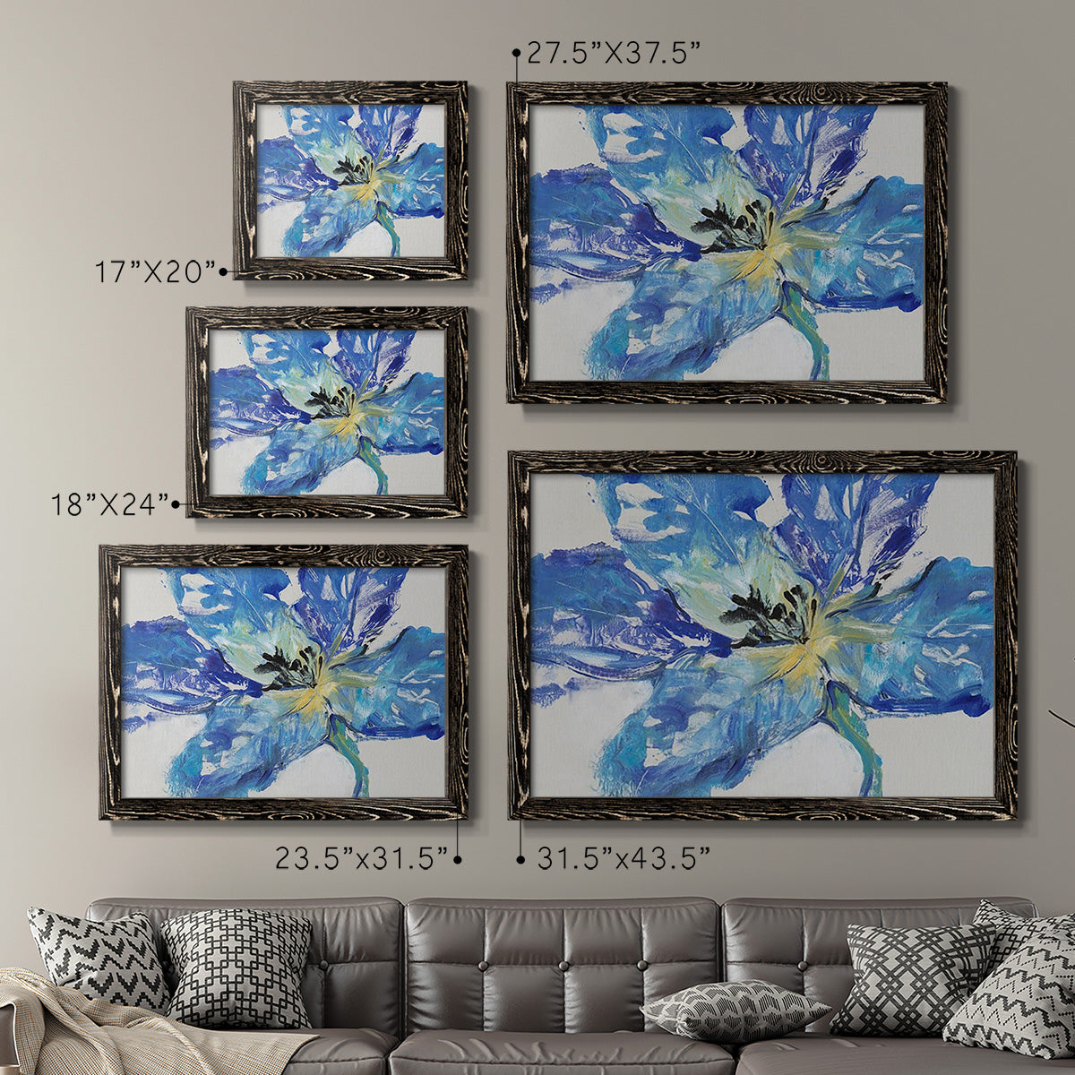 Fleur Bleue II-Premium Framed Canvas - Ready to Hang