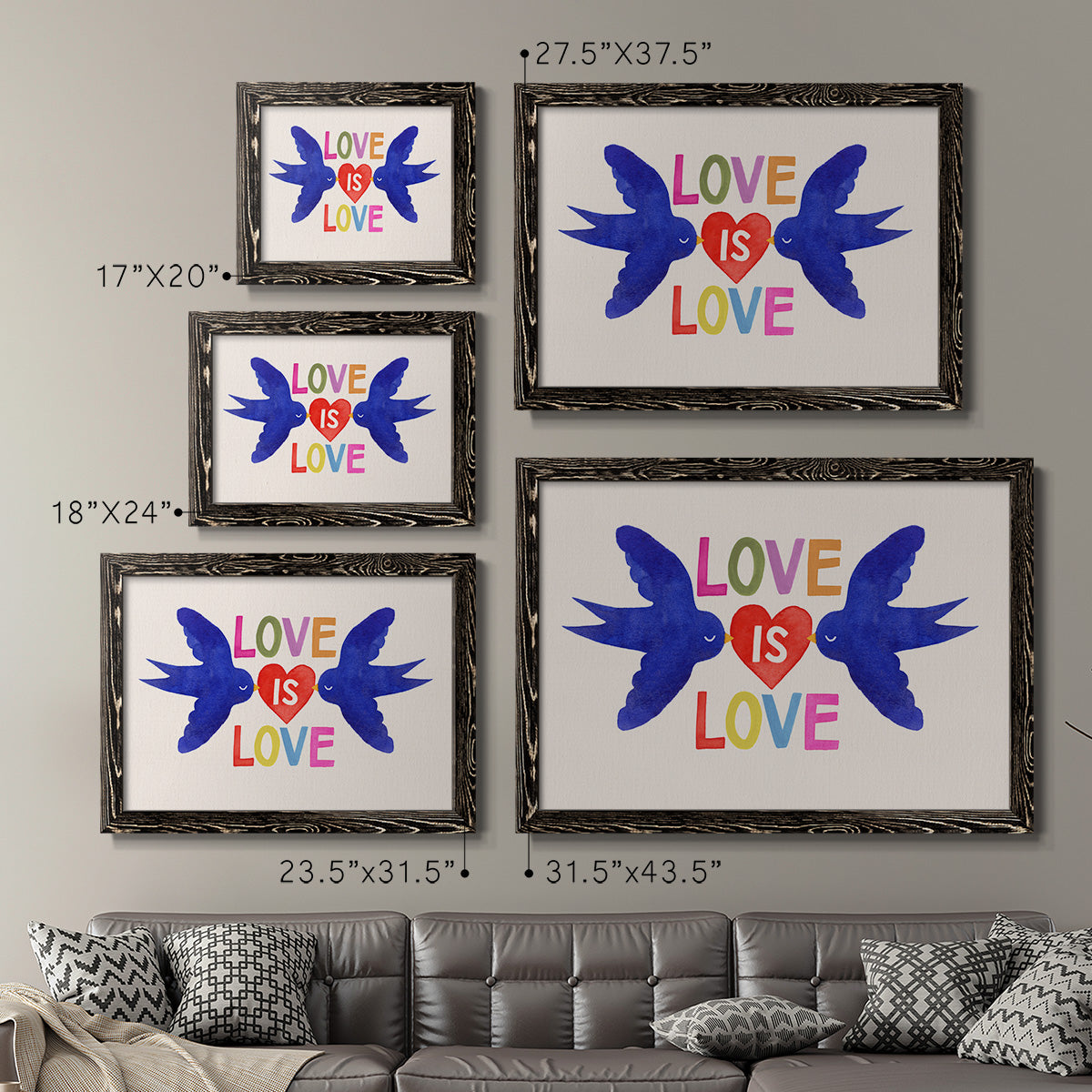 Love Loudly Collection A-Premium Framed Canvas - Ready to Hang